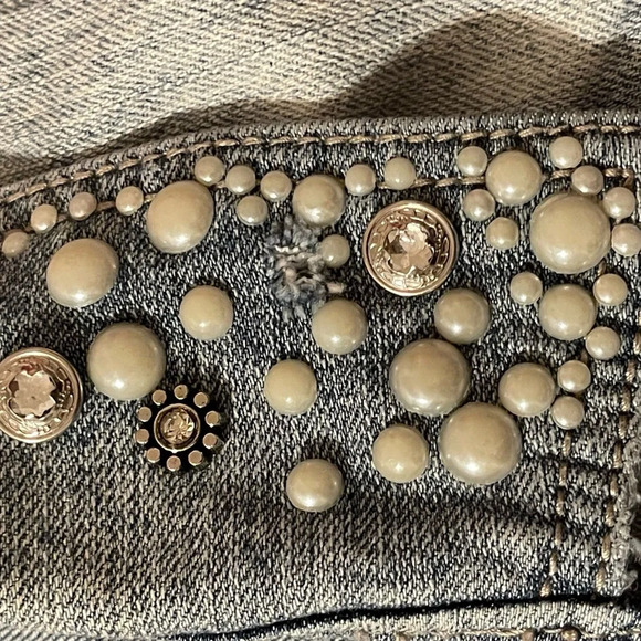 Hot kiss jeweled sleeveless Jean jacket - XL - Picture 5 of 6